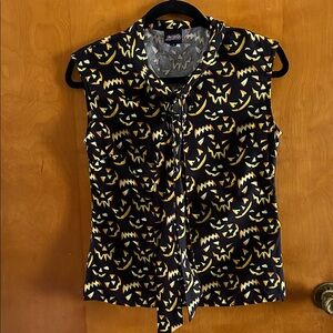 Retrolicious jackolantern bow blouse small